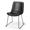 Dining Chairs-Kirkland's Home Slate Vegan Leather Bucket Dining Chairs, Set Of 2 Black
