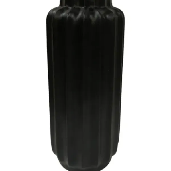 Vases-Kirkland's Home Slender Curtain Ribbed Vase, 13 In. White