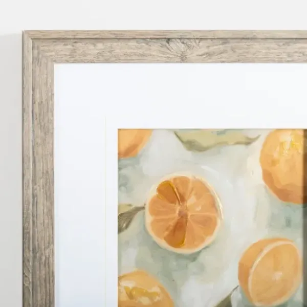 Framed Art-Kirkland's Home Slice It Citrus Ii Framed Art Print Yellow/White