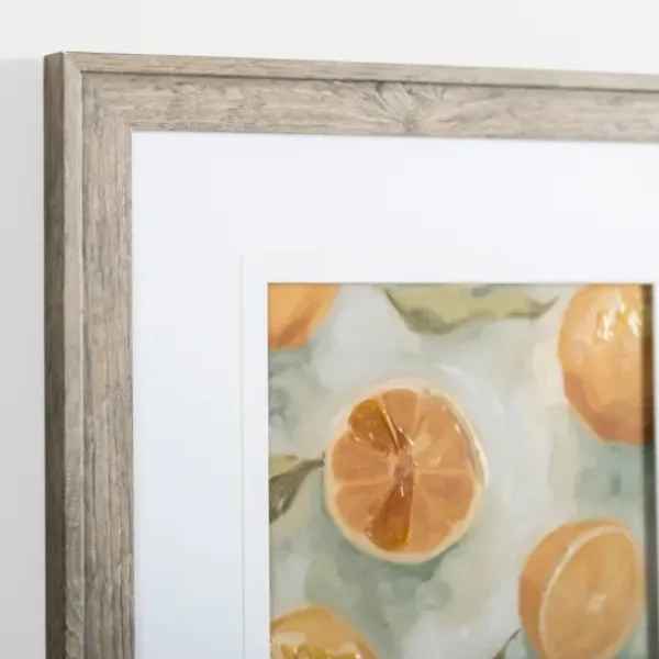 Framed Art-Kirkland's Home Slice It Citrus Ii Framed Art Print Yellow/White