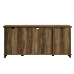 Tv Stands & Media Consoles-Kirkland's Home Sliding Barn Door Open Shelf Oak Tv Stand Brown