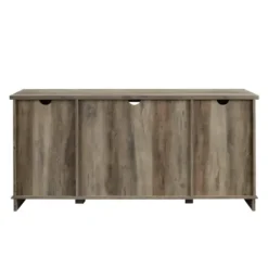 Tv Stands & Media Consoles-Kirkland's Home Sliding Barn Door Open Shelf Wash Tv Stand Gray