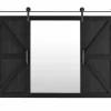 Decorative Mirrors-Kirkland's Home Sliding Barn Door Wall Mirror Black