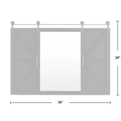 Decorative Mirrors-Kirkland's Home Sliding Barn Door Wall Mirror Black