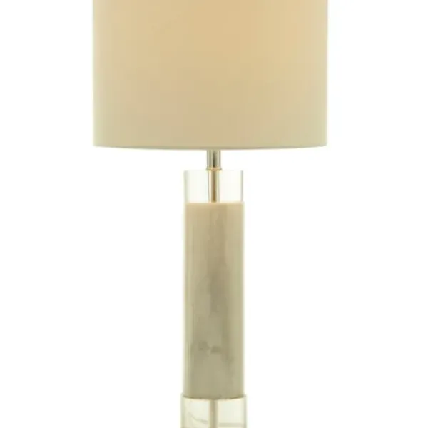 Table Lamps-Kirkland's Home Slim Marble Table Lamp White