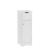 Bathroom Furniture-Kirkland's Home Slim Single Door Cabinet With Drawer White