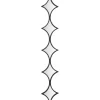 Decorative Mirrors-Kirkland's Home Slim Stacked Diamonds Wall Mirror Black