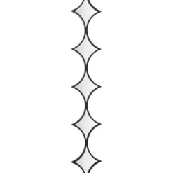 Decorative Mirrors-Kirkland's Home Slim Stacked Diamonds Wall Mirror Black