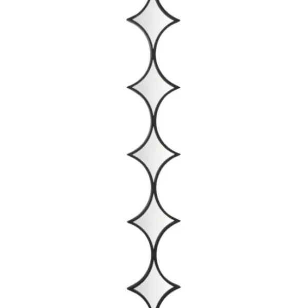 Decorative Mirrors-Kirkland's Home Slim Stacked Diamonds Wall Mirror Black