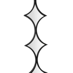 Decorative Mirrors-Kirkland's Home Slim Stacked Diamonds Wall Mirror Black