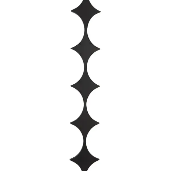 Decorative Mirrors-Kirkland's Home Slim Stacked Diamonds Wall Mirror Black
