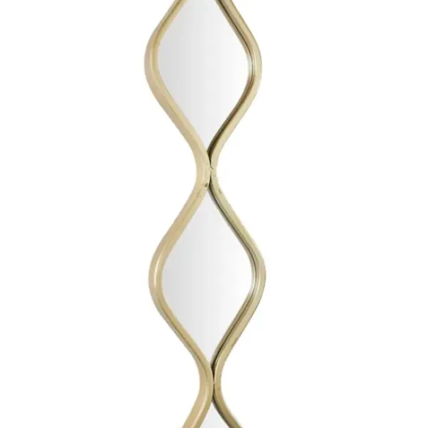 Decorative Mirrors-Kirkland's Home Slim Stacked Teardrops Wall Mirror Gold