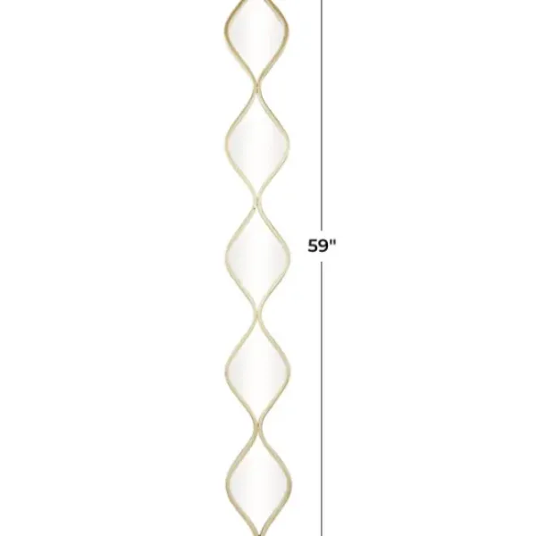 Decorative Mirrors-Kirkland's Home Slim Stacked Teardrops Wall Mirror Gold