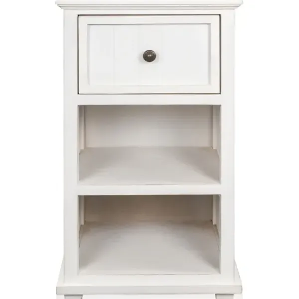 Accent & End Tables-Kirkland's Home Slim Wooden 2-Shelf Side Table White