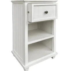 Accent & End Tables-Kirkland's Home Slim Wooden 2-Shelf Side Table White