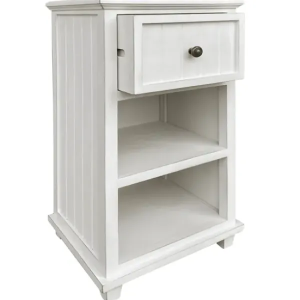 Accent & End Tables-Kirkland's Home Slim Wooden 2-Shelf Side Table White