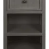 Accent & End Tables-Kirkland's Home Slim Wooden 2-Shelf Side Table Gray