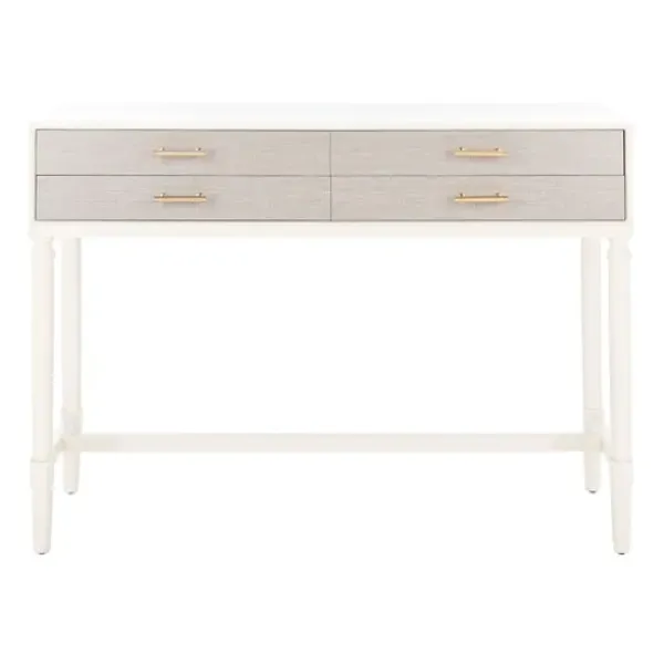 Entryway Furniture-Kirkland's Home Sloane Four-Drawer Console Table White