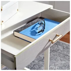 Entryway Furniture-Kirkland's Home Sloane Four-Drawer Console Table White