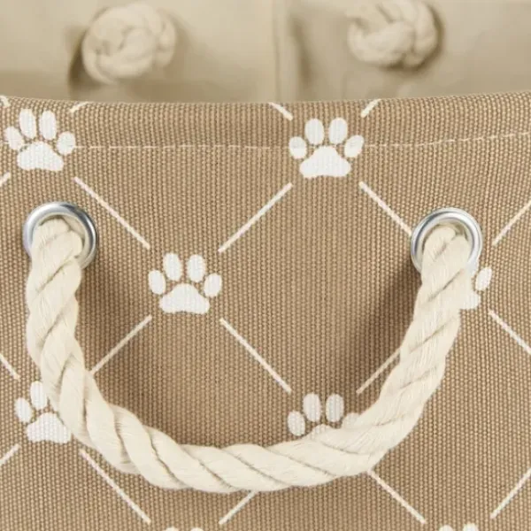 Baskets & Boxes-Kirkland's Home Small Beige Linen Book Box Tan