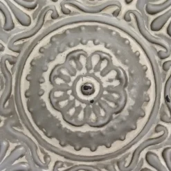 Wall Plaques-Kirkland's Home Small Metal Medallion Wall Plaque Gray