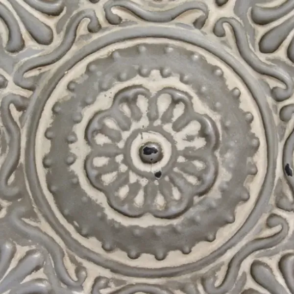 Wall Plaques-Kirkland's Home Small Metal Medallion Wall Plaque Gray
