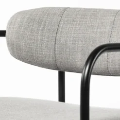 Bar Stools & Counter Height Stools-Kirkland's Home Smoke Arm Rest Upholstered Bar Stool Gray