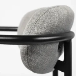 Bar Stools & Counter Height Stools-Kirkland's Home Smoke Arm Rest Upholstered Bar Stool Gray