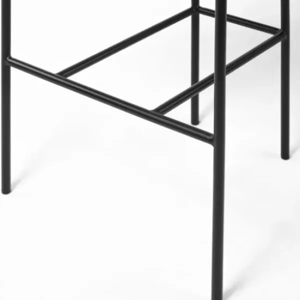 Bar Stools & Counter Height Stools-Kirkland's Home Smoke Arm Rest Upholstered Bar Stool Gray