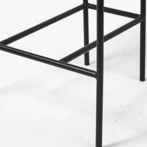 Bar Stools & Counter Height Stools-Kirkland's Home Smoke Arm Rest Upholstered Counter Stool Gray