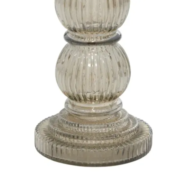 Candle Holders-Kirkland's Home Smoke Glass Pillar Candle Holders, Set Of 3 Gray