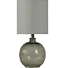 Table Lamps-Kirkland's Home Smoke Spanish Glass Ball Mini Table Lamp Gray