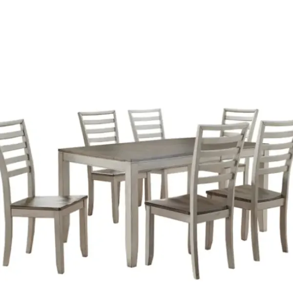Dining Sets-Kirkland's Home Smoked Alabaster And Honey Wood 7-Pc. Dining Set Ivory/Brown
