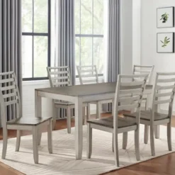 Dining Chairs-Kirkland's Home Smoked Honey And Alabaster Dining Chairs, Set Of 2 Ivory/Brown