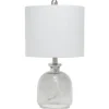 Table Lamps-Kirkland's Home Smokey Hammered Glass Shade Table Lamp Gray