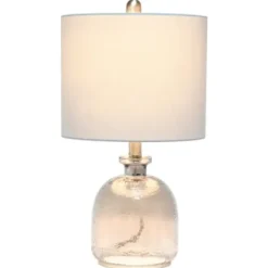 Table Lamps-Kirkland's Home Smokey Hammered Glass Shade Table Lamp Gray
