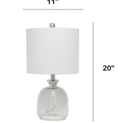 Table Lamps-Kirkland's Home Smokey Hammered Glass Shade Table Lamp Gray