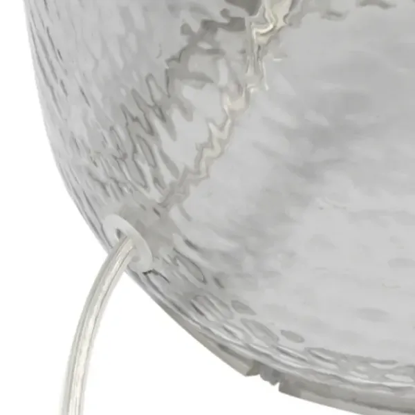 Table Lamps-Kirkland's Home Smokey Hammered Glass Shade Table Lamp Gray