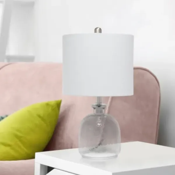 Table Lamps-Kirkland's Home Smokey Hammered Glass Shade Table Lamp Gray