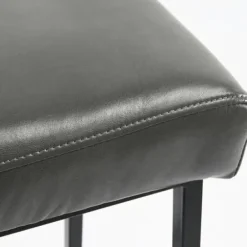 Bar Stools & Counter Height Stools-Kirkland's Home Smokey Vegan Leather Counter Stools, Set Of 2 Gray