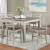 Dining Tables-Kirkland's Home Smoky Alabaster Wooden 9-Pc. Dining Set Gray/Brown