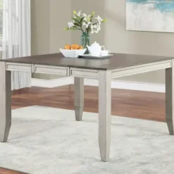 Dining Tables-Kirkland's Home Smoky Alabaster Wooden 9-Pc. Dining Set Gray/Brown