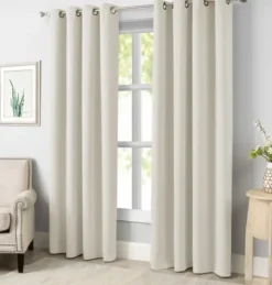 Curtains & Drapes-Kirkland's Home Smoky Blackout Curtain Panel Set, 108 In. Gray