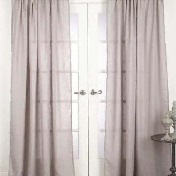 Curtains & Drapes-Kirkland's Home Smoky Blackout Curtain Panel Set, 84 In. Gray