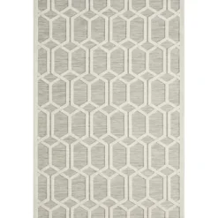 Outdoor Rugs-Kirkland's Home Smoky Blue Geometric Indoor/Outdoor Area Rug, 5X7 Gray/Blue