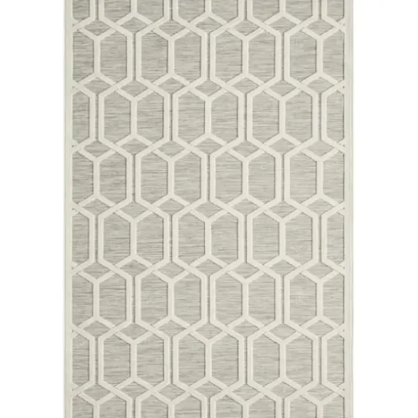 Outdoor Rugs-Kirkland's Home Smoky Blue Geometric Indoor/Outdoor Area Rug, 5X7 Gray/Blue