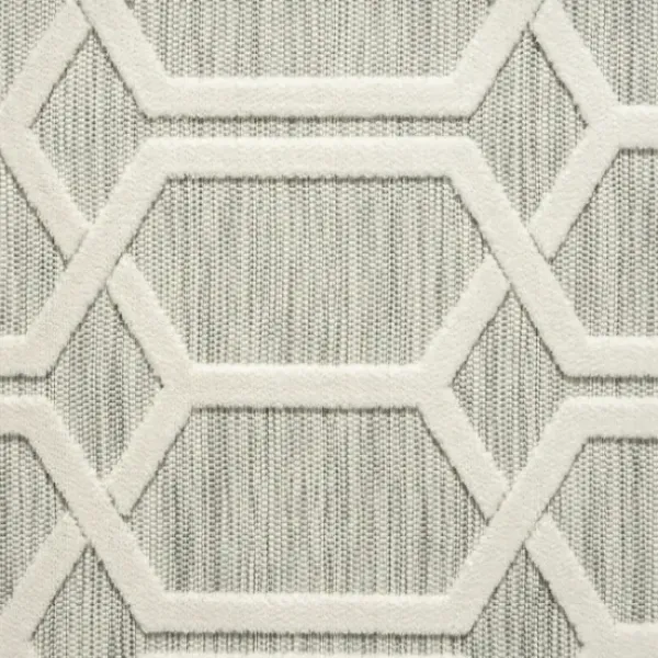 Outdoor Rugs-Kirkland's Home Smoky Blue Geometric Indoor/Outdoor Area Rug, 5X7 Gray/Blue