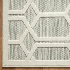 Outdoor Rugs-Kirkland's Home Smoky Blue Geometric Indoor/Outdoor Area Rug, 5X7 Gray/Blue