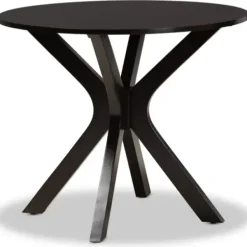Dining Tables-Kirkland's Home Smoky Gray Upholstered Swoop Back 5-Pc. Dining Set
