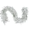 Arrangements & Greenery-Kirkland's Home Snowy Cedar Garland, 75 In. White/Green